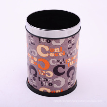 Colorful Letter Design Round Open Top Waste Bin (A12-1903AM)